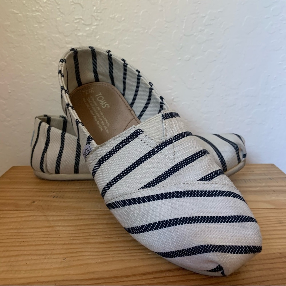 TOMS Striped Canvas Slip-on Shoes